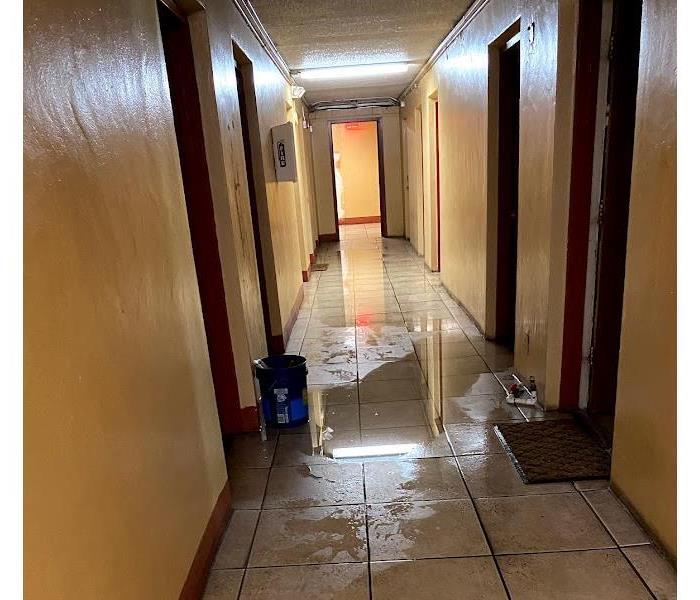 Flood in a hotel hall